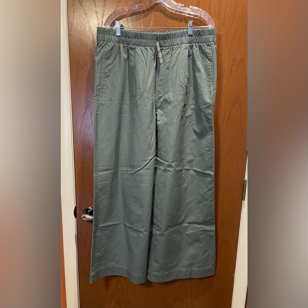 LOFT Green Wide-Leg Pants XL